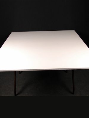 4 ft x 4 ft square trestle table ( seats 8 people, or 2 people per side if pushed together in a long line )