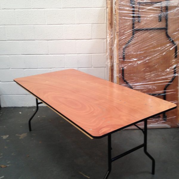 3 ft Wide x 6 ft Trestle Table ( seats 6 )