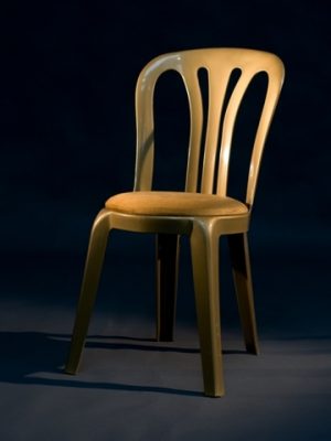 Gold Miami Chair with Gold Round Seat Pad